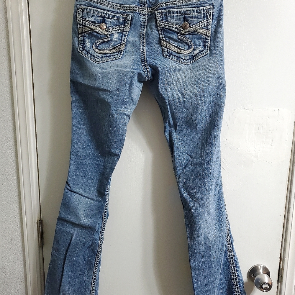 Womens Silver Jeans Aiko Flap Bootcut W/28 L/33